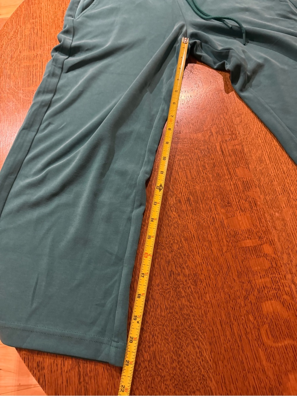 Athleta Cropped Wide-Leg Drawstring Pants in Teal Green - Picture 9 of 11